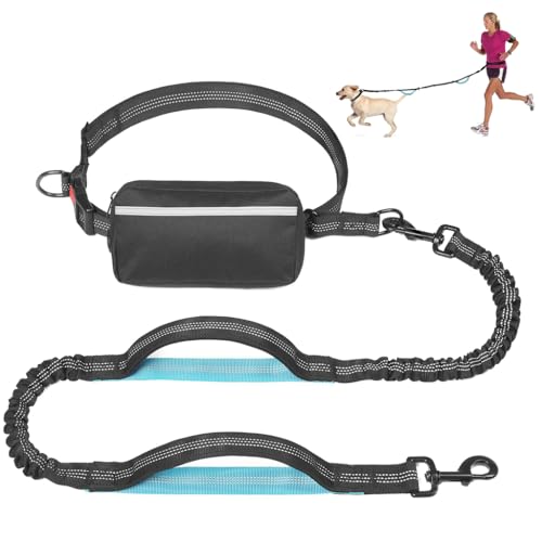Qpets Waist Dog Leash 2 in 1 Walking Running Dog Leash with Quick Release Waist Bag Adjustable Size Design Dual Handle Dog Leash Dog Lead Night Walking Reflective Safety Dog Leash Qpets Waist Dog Leash 2 in 1 Walking Running Dog Leash with Quick Release Waist Bag Adjustable Size Design Dual Handle Dog Leash Dog Lead Night Walking Reflective Safety Dog Leash